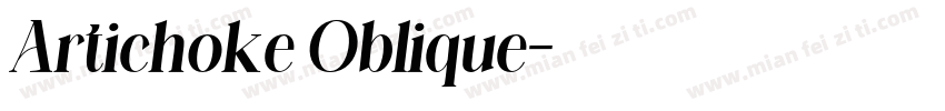 Artichoke Oblique字体转换
